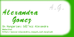 alexandra goncz business card